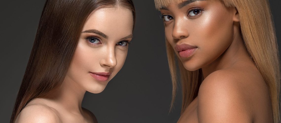 Beauty group women healthy skin care ethnic model